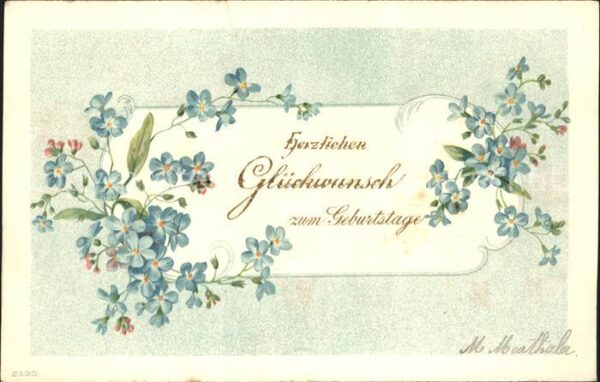 Geburtstag Glückwunsch Vergissmeinnicht