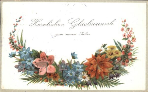 Neujahr Blumen Lilie Gänseblümchen