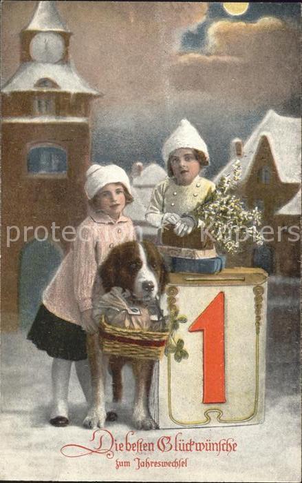 Bernhardiner Kinder Datum 1. Januar Neujahr