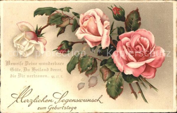 Rosen Glückwunsch Geburtstag Psalm 177.