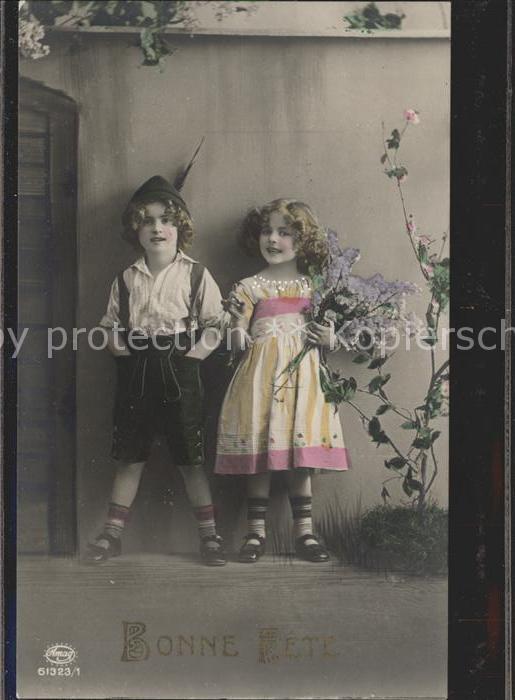 Foto Amag Nr. 61323/1 Kinder Blumen