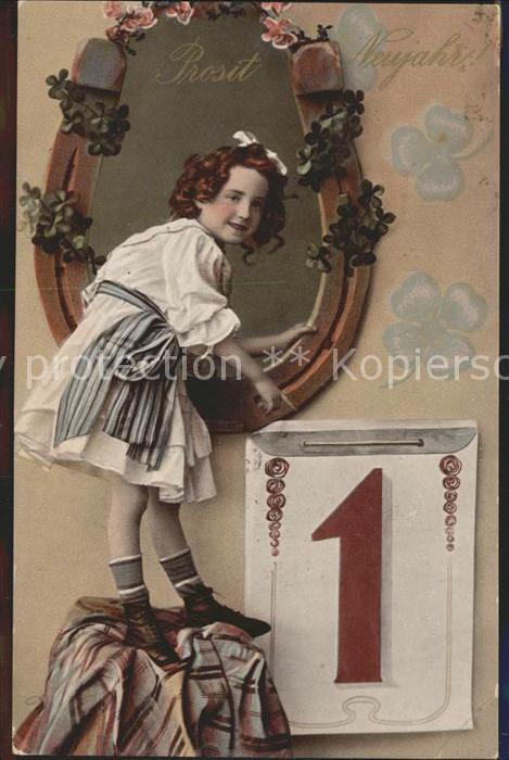Hufeisen Datum Neujahr Kind Mädchen