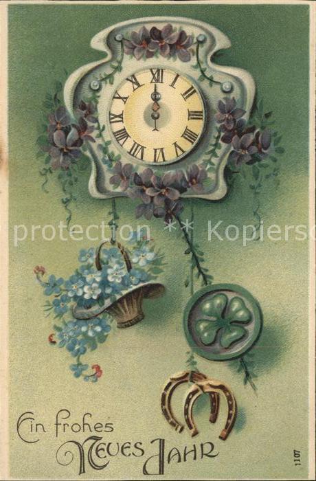 Uhren Wanduhr Vergissmeinnicht Veilchen Hufei