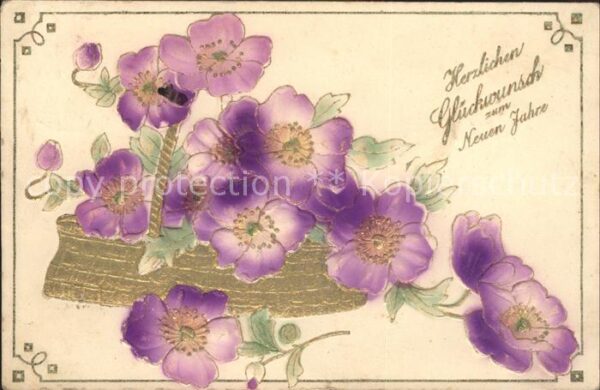Neujahr Glückwunsch Blumen