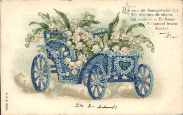 Autos Oldtimer Vergissmeinnicht Maiglöckchen