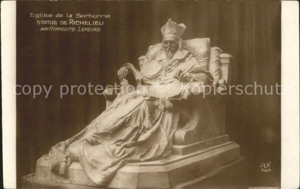 Skulpturen Statue Richelieu Eglise Sorbonne