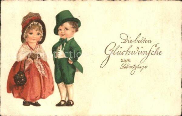 Kinder Child Enfants Mode Glückwunsch Geburtstag