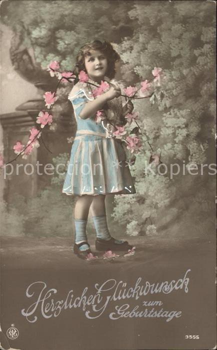 Foto NPG Nr. 3555 Kind Mädchen Glückwunsch Geburtsta