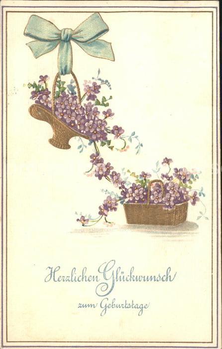 Geburtstag Glückwunsch Veilchen Körbe