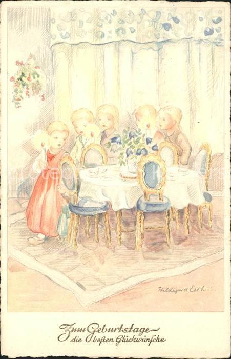 Kinder Child Enfants Geburtstag Kerze Blumen