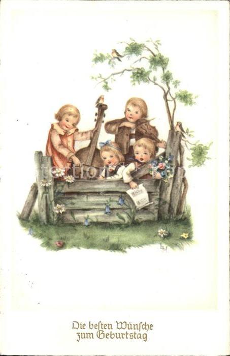 Kinder Child Enfants Musikanten Cello Geige Geburtstag