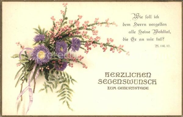Geburtstag Glückwunsch Aster Psalm