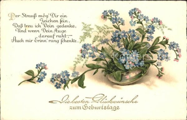 Geburtstag Glückwunsch Vergissmeinnicht Gedicht