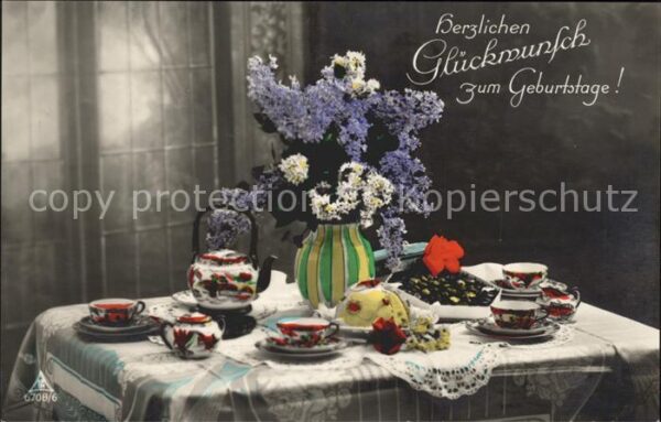Foto PH Nr. 6708/6 Glückwunsch Geburtstag Kaffeekrä