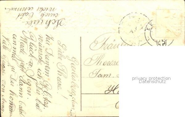 Geburtstag Glückwunsch Veilchen Litho – Bild 2