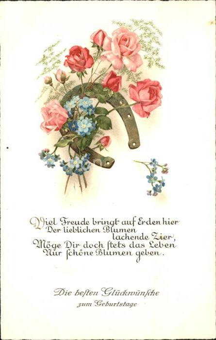 Hufeisen Rosen Vergissmeinnicht Gedicht Geburtst