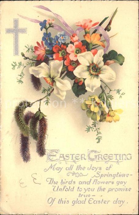 Ostern Easter Paques Narzisse Schlüsselblume Weidenkätzchen