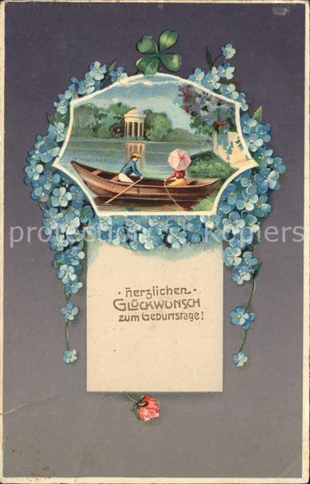 Geburtstag Glückwunsch Vergissmeinnicht Bootsfahrt