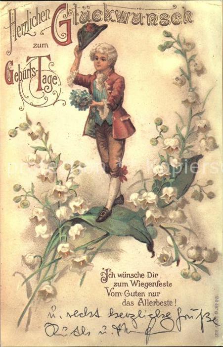 Geburtstag Glückwunsch Maiglöckchen Barock Gedicht