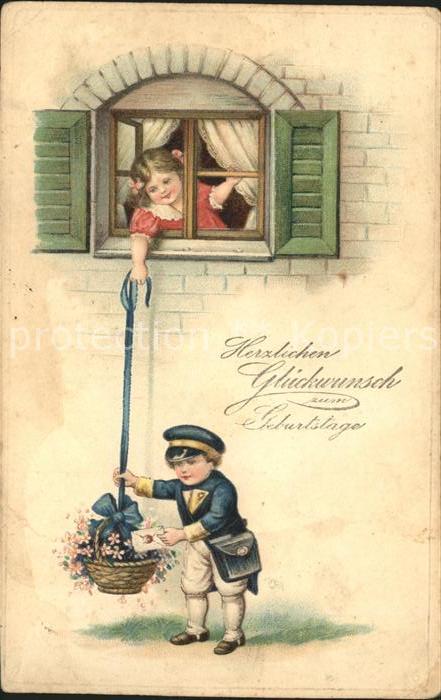 Brieftraeger Postbote Postman Facteur Ca Postbote Kinder Glückwunsch Geburtstag