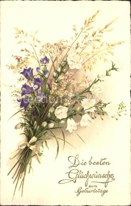 Geburtstag Glückwunsch Glockenblumen