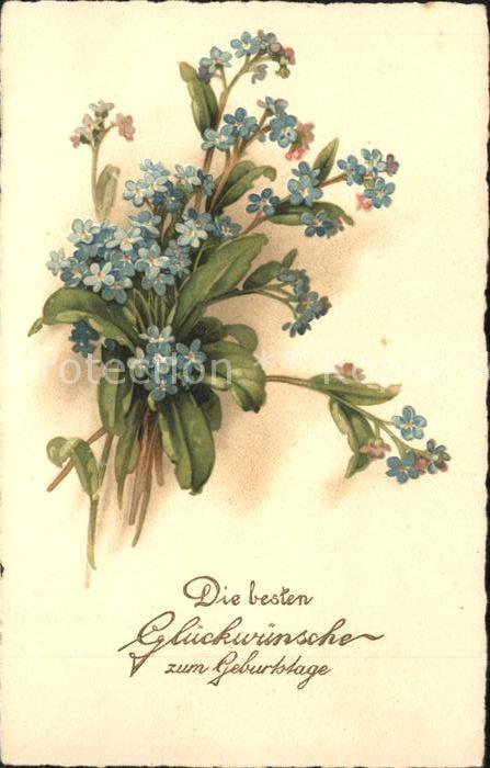 Geburtstag Glückwunsch Vergissmeinnicht