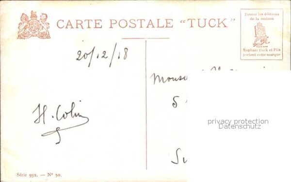Verlag Tucks Oilette Nr. 50 Serie 952 Paris Musee de Cluny – Bild 2