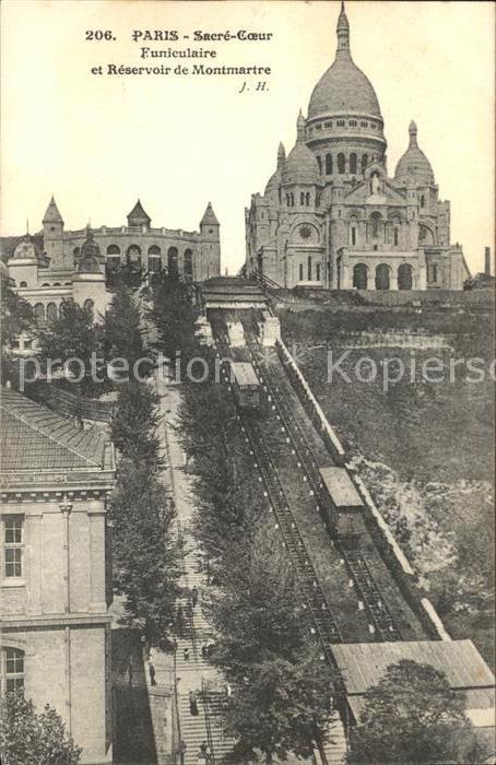 Zahnradbahn Paris Sacre-Coeur Reservoir de Montmart