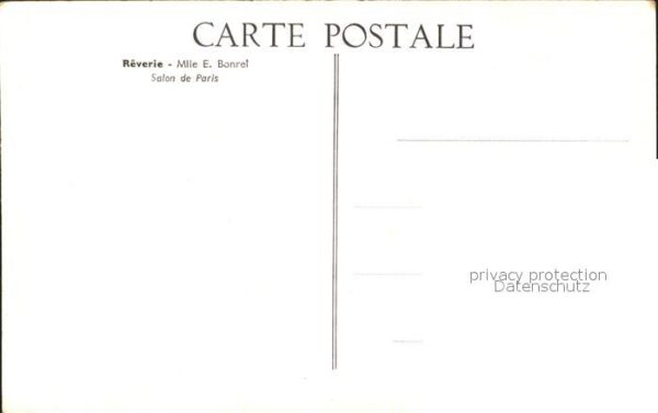 Kuenstlerkarte E. Bonrel Reverie Salon de Paris Frau T – Bild 2