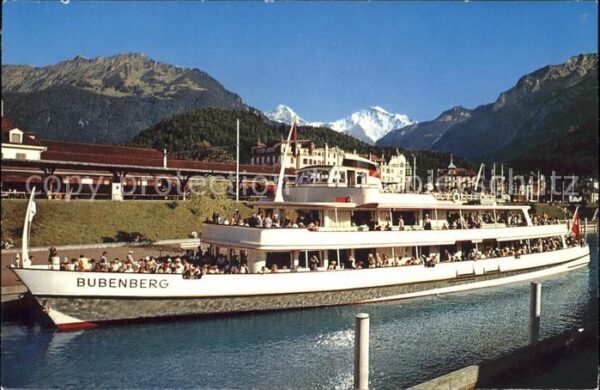 Dampfer Binnenschifffahrt Bubenberg Interlaken Schiffstation