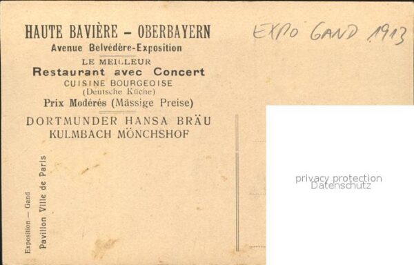 Exposition Universelle Gand 1913 Pavillon de la Ville de Paris – Bild 2