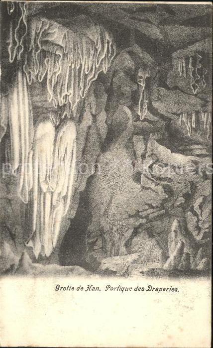 Hoehlen Caves Grottes Grotte de Han Portique des Draperies