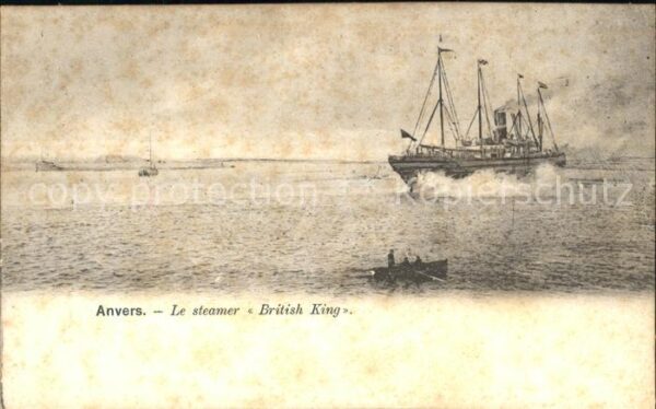 Dampfer Binnenschifffahrt British King Anvers