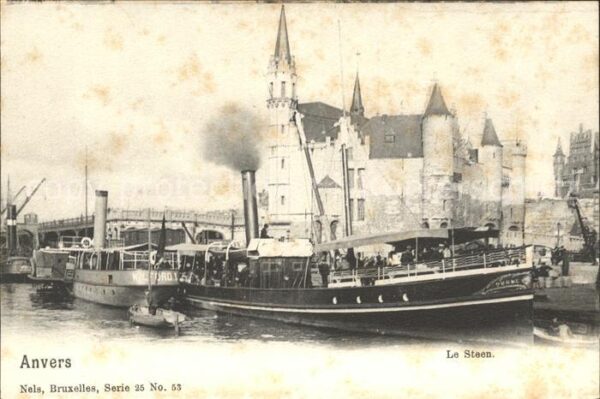 Dampfer Binnenschifffahrt Anvers Le Steen