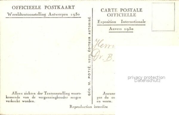 Exposition Internationale Anvers 1930 Het Congo Paleis Palais du Congo – Bild 2