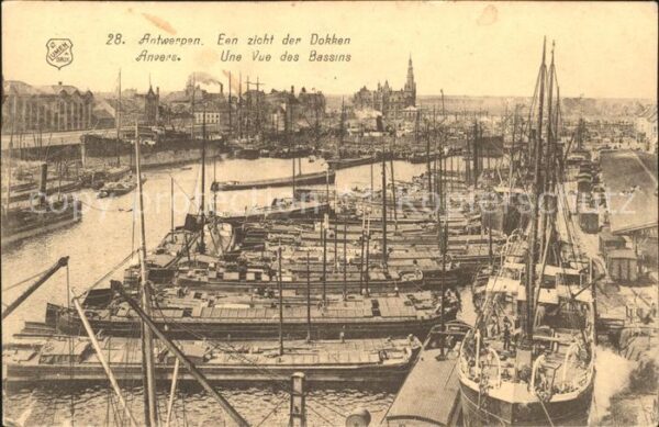 Segelschiffe Anvers Vue des Bassins