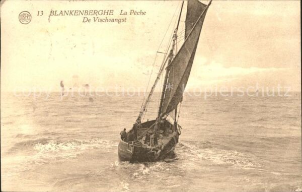 Fischerei Segelboot Blankenberghe Peche