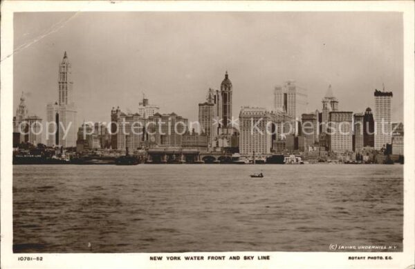 Foto Rotary Nr. 10781-52 New York Water Front Sky Line