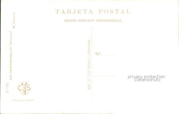 Kuenstlerkarte M. Bertuchi Un Ventorrillo Sevilla Nr. – Bild 2