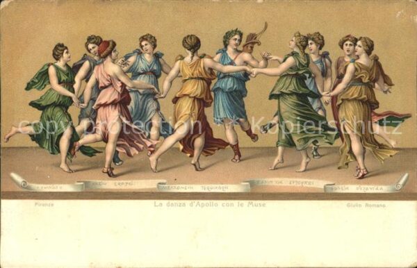 Tanz Taenzer La danza d_ Apollo con le Muse Giulio R
