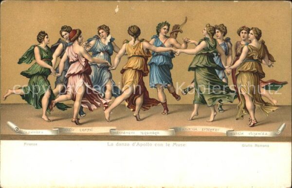 Tanz Taenzer La danza d_ Apollo con le Muse Giulio R