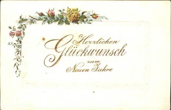Neujahr Glückwunsch Rosen
