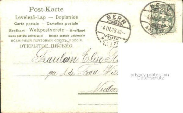 Geburtstag Vergissmeinnicht Herzen Litho – Bild 2