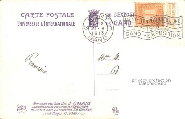 Exposition Universelle Gand 1913 Palais des Beaux Arts – Bild 2