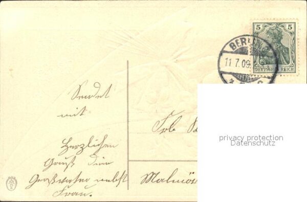 Geburtstag Glückwunsch Veilchen Litho – Bild 2