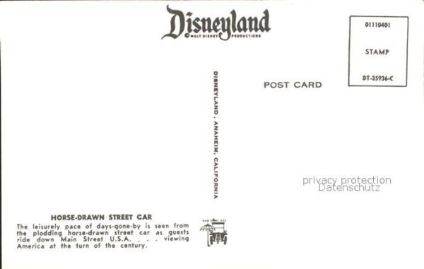 Pferdebahn Disneyland Horse-Drawn Street Car – Bild 2