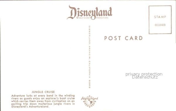 Disneyland California Jungle Cruise Nilpferd Boot – Bild 2