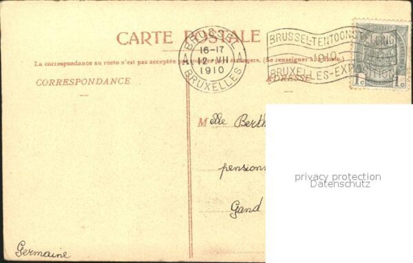 Exposition Universelle Bruxelles 1910 Palais de la Ville de Bruxelles Maison – Bild 2