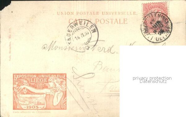 Exposition Universelle Liege 1905 Palais de l'Art ancien – Bild 2