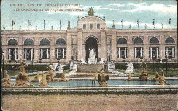 Exposition Universelle Bruxelles 1910 Cascade Facade Principale